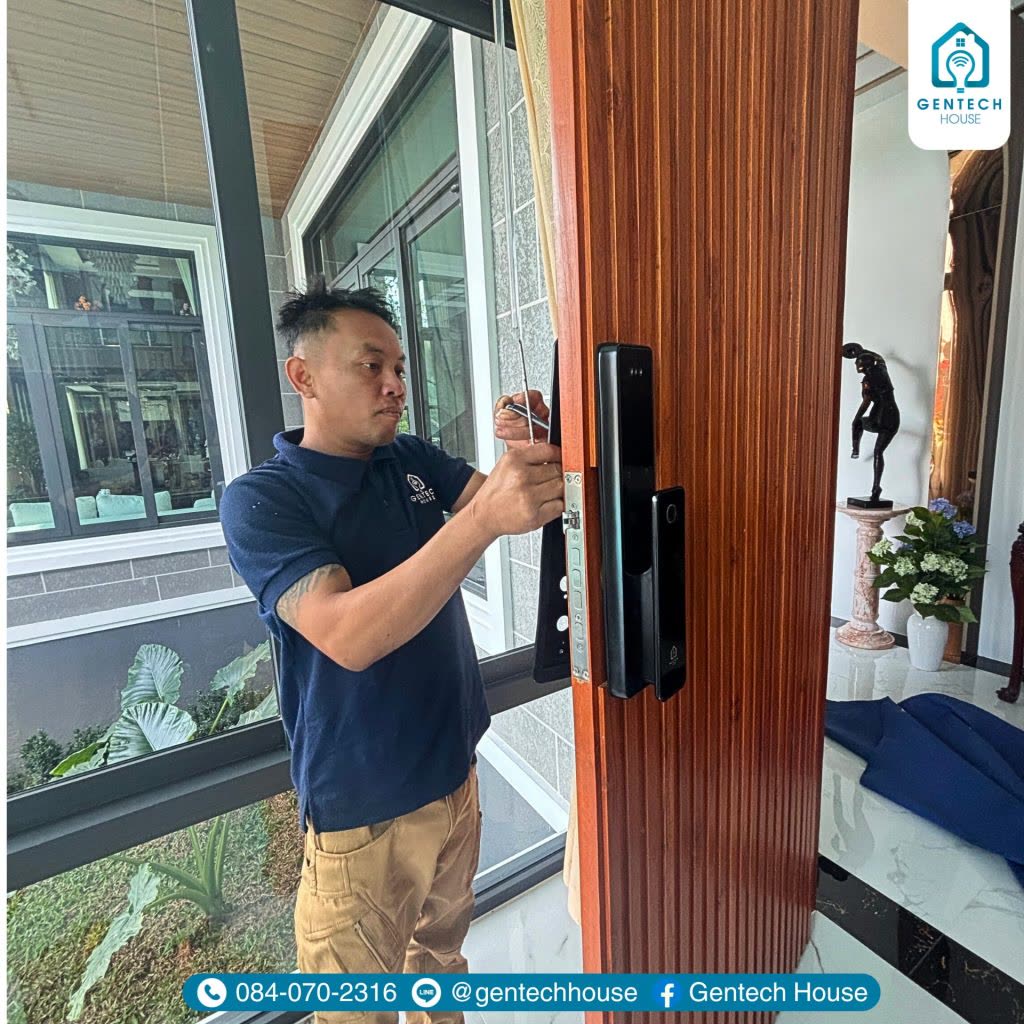 ผลงานการติดตั้ง กลอนประตูดิจิตอล (Smart Door Lock) รูปที่ 4